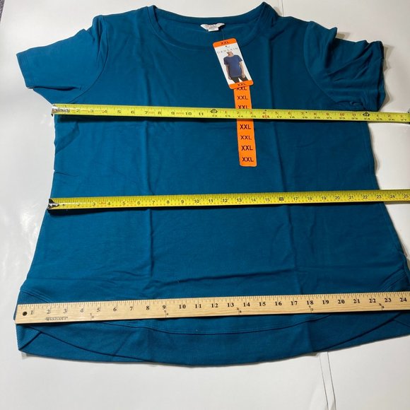 Danskin Women's Tulip Hem Tunic Top Teal Blue XXL - Picture 4 of 12